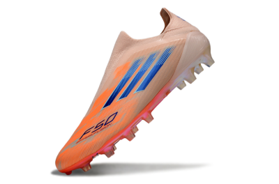 Adidas F50+ Elite Laceless FG Firm Ground Soccer Cleats - Pink/Blue/Gold