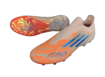 Adidas F50+ Elite Laceless FG Firm Ground Soccer Cleats - Pink/Blue/Gold