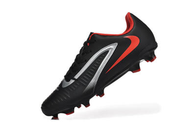 Nike Phantom 6 Elite FG Firm Ground Soccer Cleats - Black/Silver/Red