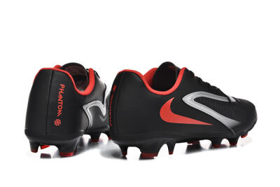 Nike Phantom 6 Elite FG Firm Ground Soccer Cleats - Black/Silver/Red