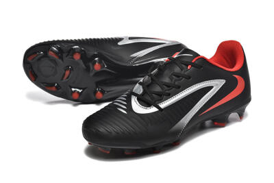 Nike Phantom 6 Elite FG Firm Ground Soccer Cleats - Black/Silver/Red