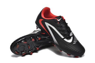 Nike Phantom 6 Elite FG Firm Ground Soccer Cleats - Black/Silver/Red