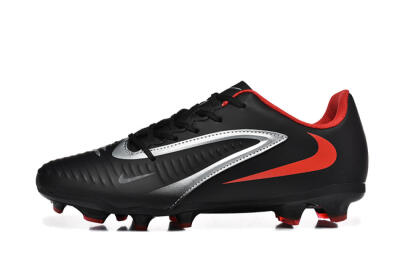 Nike Phantom 6 Elite FG Firm Ground Soccer Cleats - Black/Silver/Red