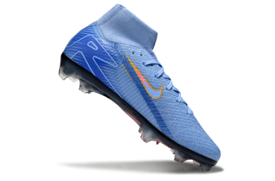 Nike Air Zoom Mercurial Superfly 10 Elite FG Firm Ground Soccer Cleats - Blue/Pink/Gold