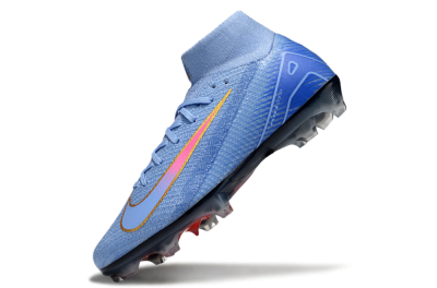 Nike Air Zoom Mercurial Superfly 10 Elite FG Firm Ground Soccer Cleats - Blue/Pink/Gold