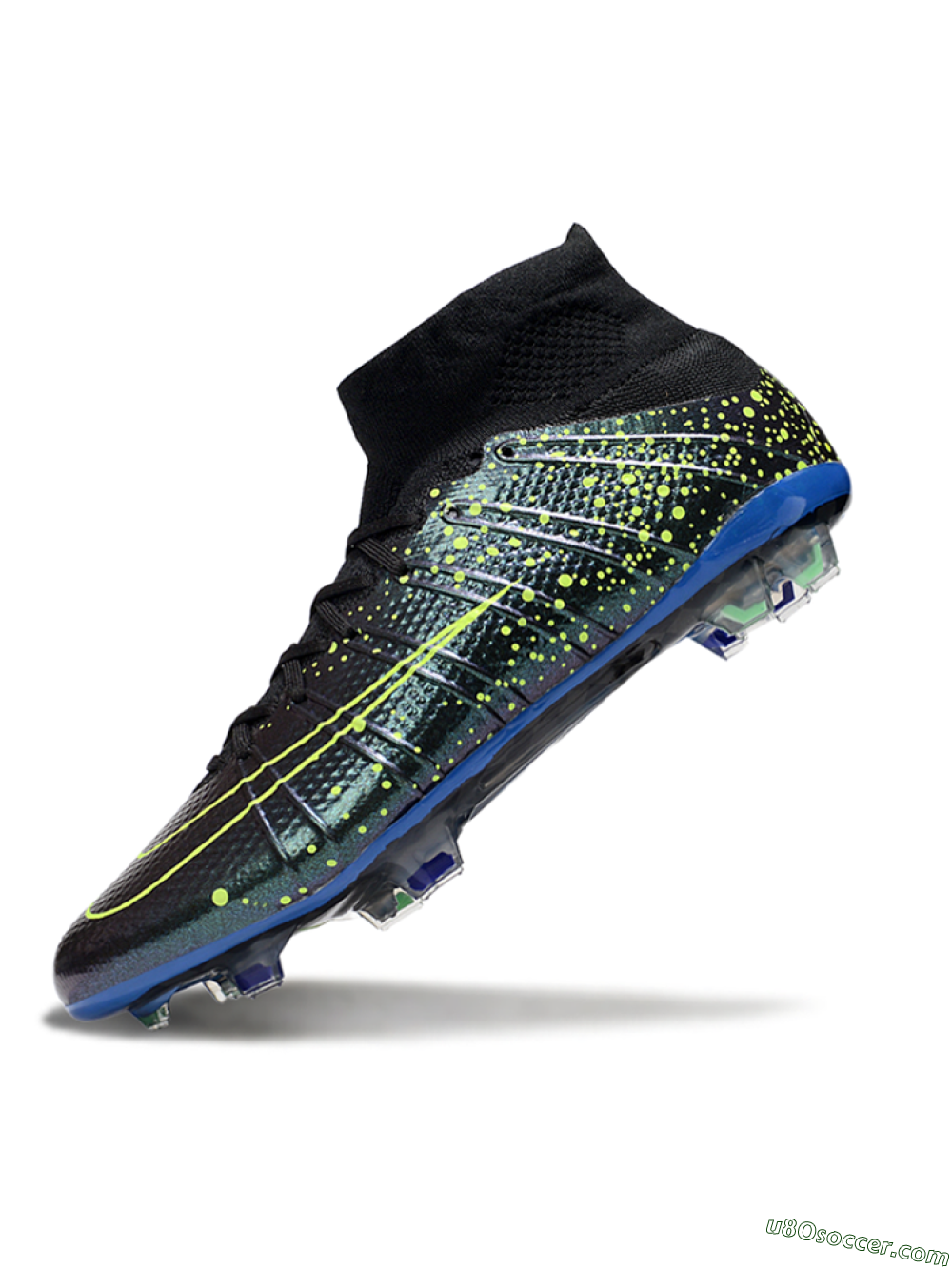 Nike Zoom Mercurial Superfly 4 Elite FG Firm Ground Soccer Cleats - Black/Yellow/Blue 6