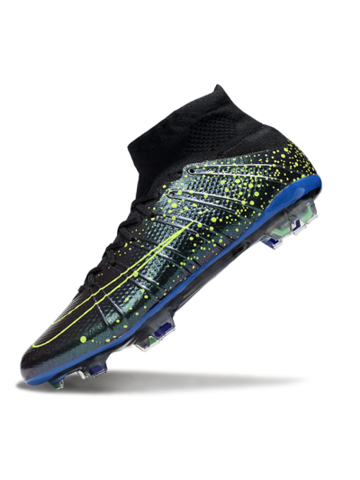 Nike Zoom Mercurial Superfly 4 Elite FG Firm Ground Soccer Cleats - Black/Yellow/Blue