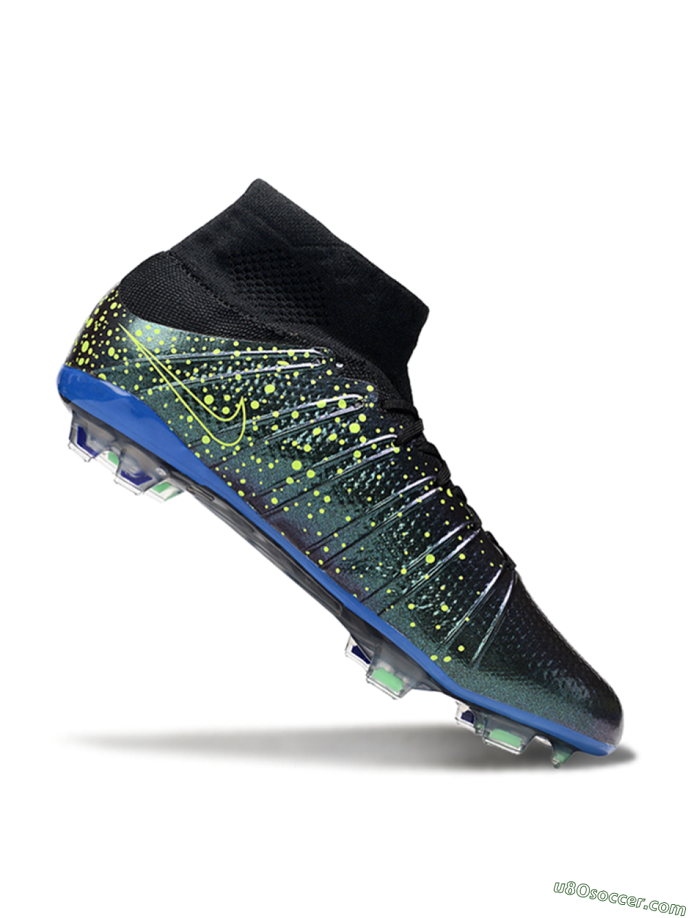 Nike Zoom Mercurial Superfly 4 Elite FG Firm Ground Soccer Cleats - Black/Yellow/Blue 5