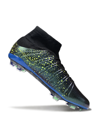 Nike Zoom Mercurial Superfly 4 Elite FG Firm Ground Soccer Cleats - Black/Yellow/Blue