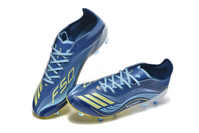 Messi x Adidas F50 Elite FG Firm Ground Soccer Cleats - Blue/Jade/Yellow