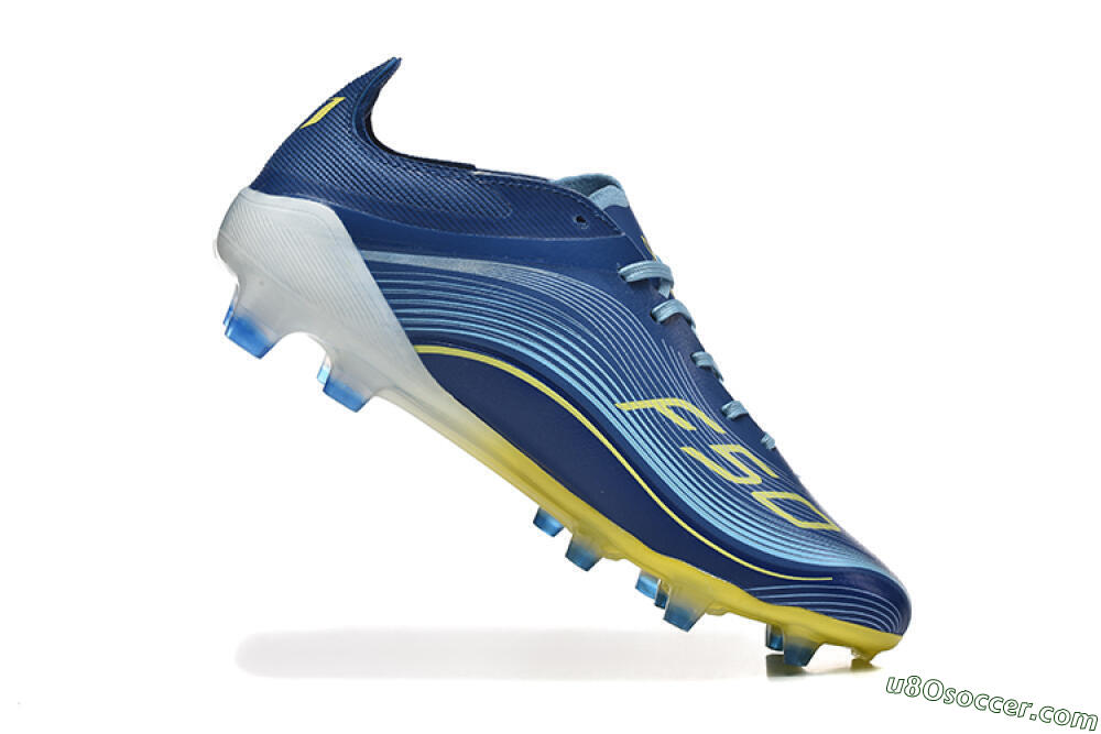 Messi x Adidas F50 Elite FG Firm Ground Soccer Cleats - Blue/Jade/Yellow 7