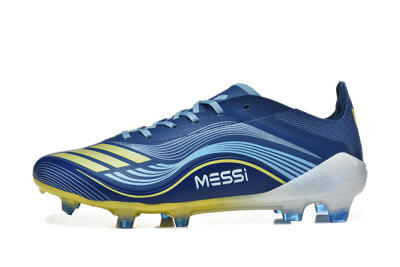 Messi x Adidas F50 Elite FG Firm Ground Soccer Cleats - Blue/Jade/Yellow