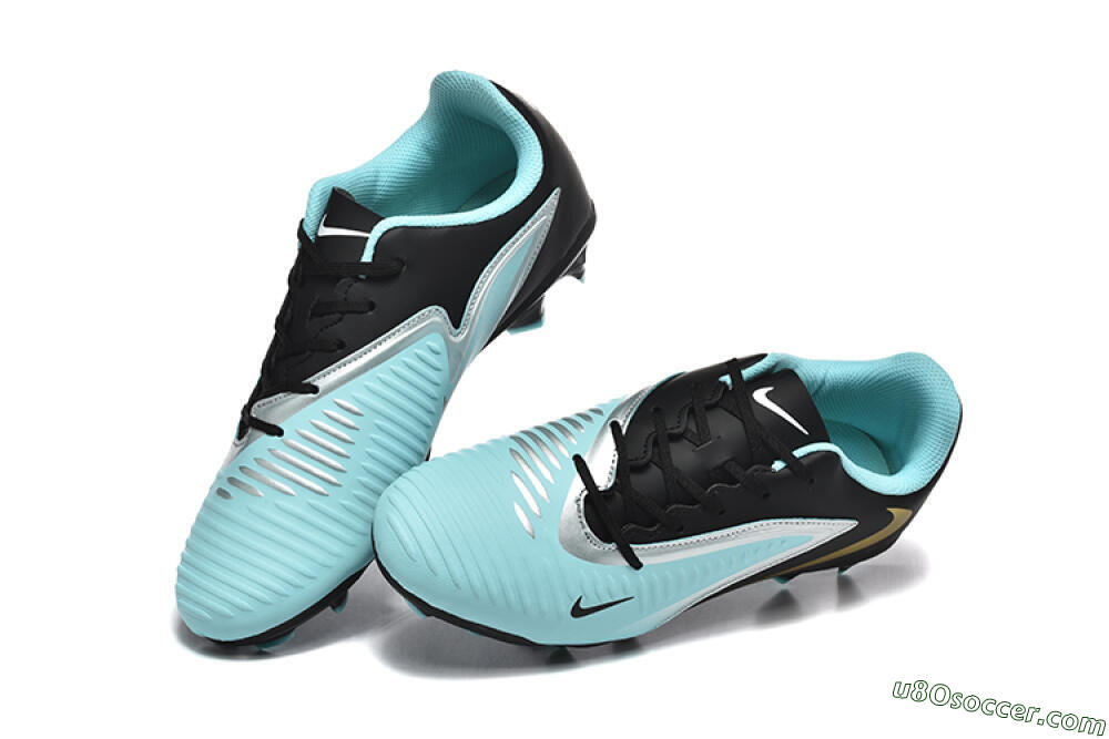Nike Phantom 6 Elite Low FG Firm Ground Soccer Cleats - Jade/Black/Silver/Gold 6
