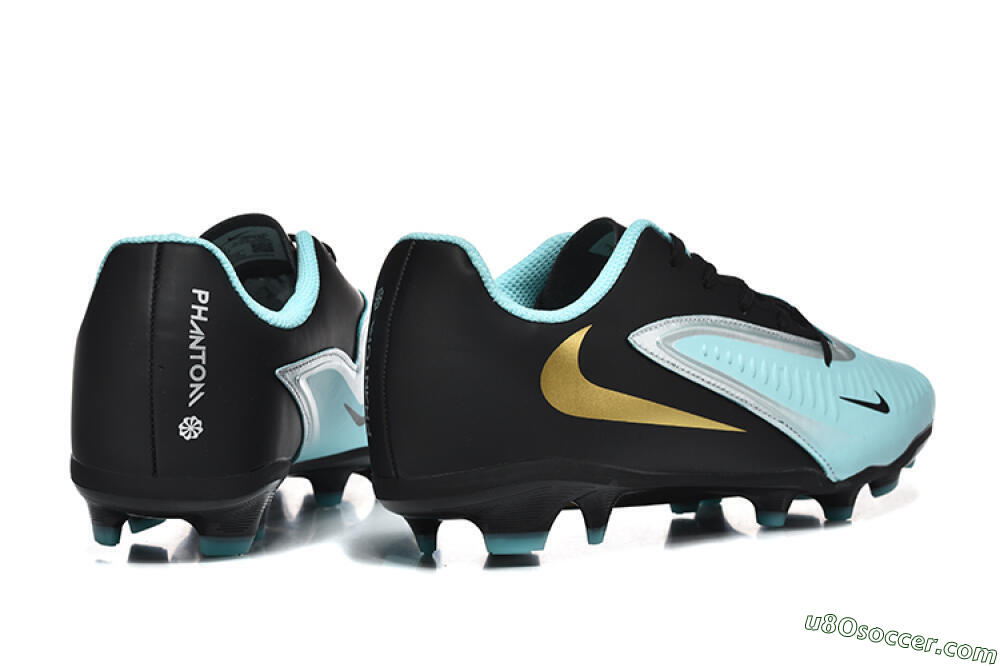 Nike Phantom 6 Elite Low FG Firm Ground Soccer Cleats - Jade/Black/Silver/Gold 9
