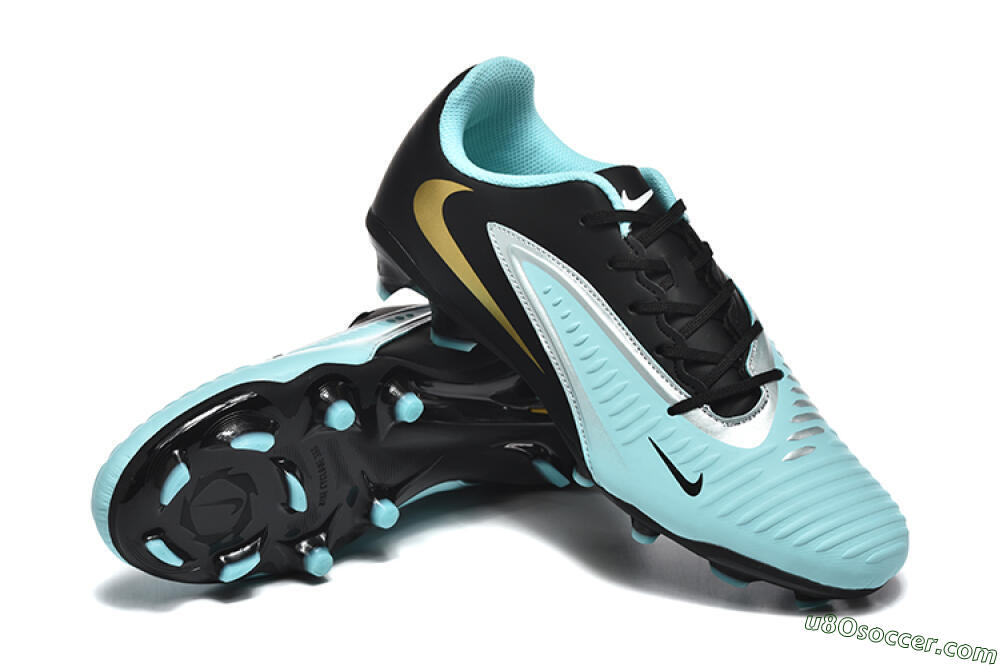 Nike Phantom 6 Elite Low FG Firm Ground Soccer Cleats - Jade/Black/Silver/Gold 4