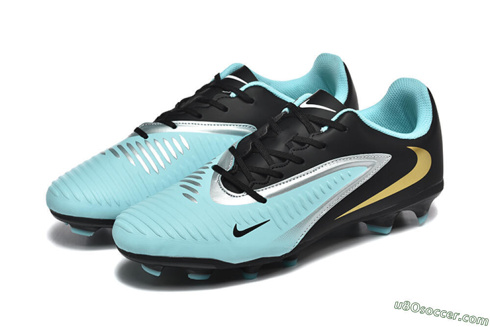 Nike Phantom 6 Elite Low FG Firm Ground Soccer Cleats - Jade/Black/Silver/Gold 5