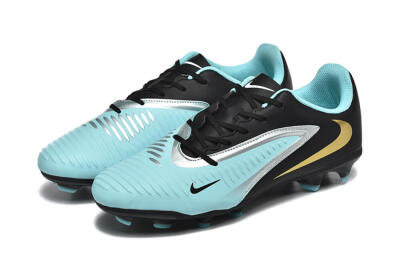 Nike Phantom 6 Elite Low FG Firm Ground Soccer Cleats - Jade/Black/Silver/Gold