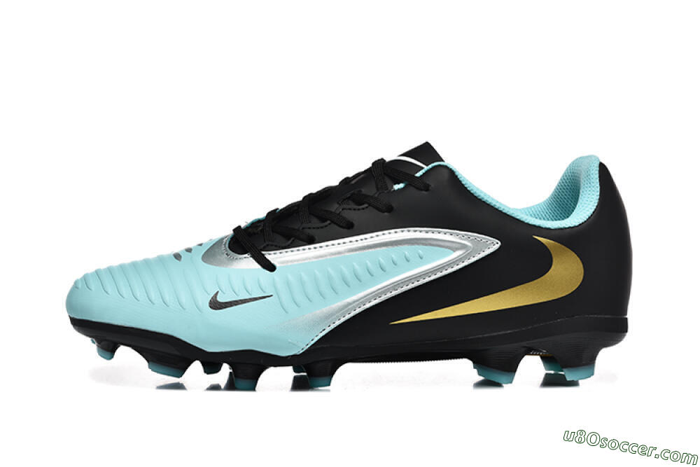 Nike Phantom 6 Elite Low FG Firm Ground Soccer Cleats - Jade/Black/Silver/Gold 2