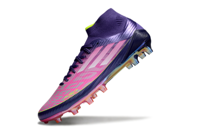 Adidas F50+ Elite Mid FG Firm Ground Soccer Cleats - Pink/Yellow/Purple