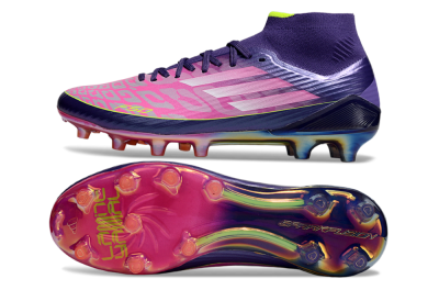 Adidas F50+ Elite Mid FG Firm Ground Soccer Cleats - Pink/Yellow/Purple