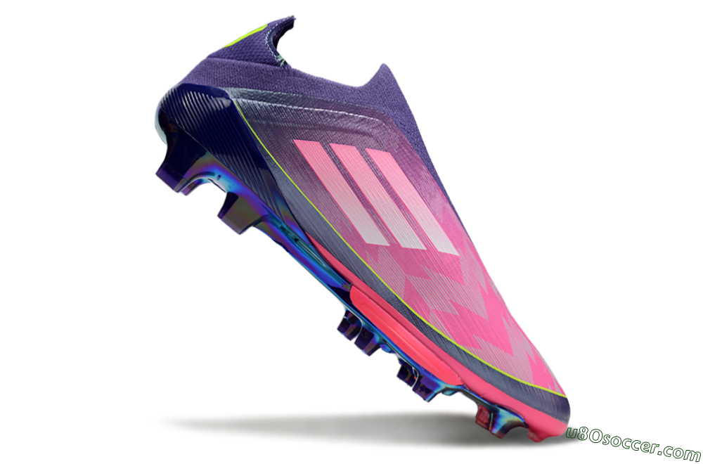 Adidas F50+ Lightstrike Pro Laceless FG Firm Ground Soccer Cleats - Pink/Yellow/Purple 4