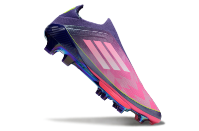 Adidas F50+ Lightstrike Pro Laceless FG Firm Ground Soccer Cleats - Pink/Yellow/Purple