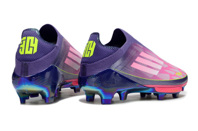 Adidas F50+ Lightstrike Pro Laceless FG Firm Ground Soccer Cleats - Pink/Yellow/Purple