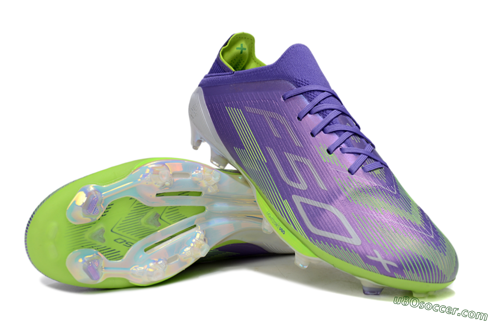 Adidas F50+ Lightstrike Pro FG Firm Ground Soccer Cleats - Purple/Yellow/White 3