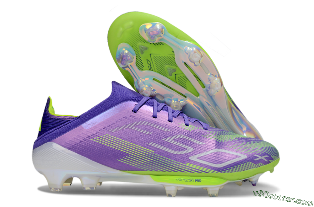 Adidas F50+ Lightstrike Pro FG Firm Ground Soccer Cleats - Purple/Yellow/White 1