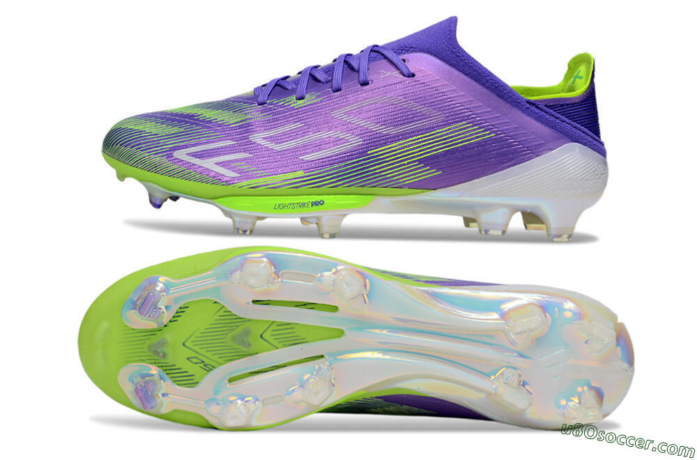 Adidas F50+ Lightstrike Pro FG Firm Ground Soccer Cleats - Purple/Yellow/White 0