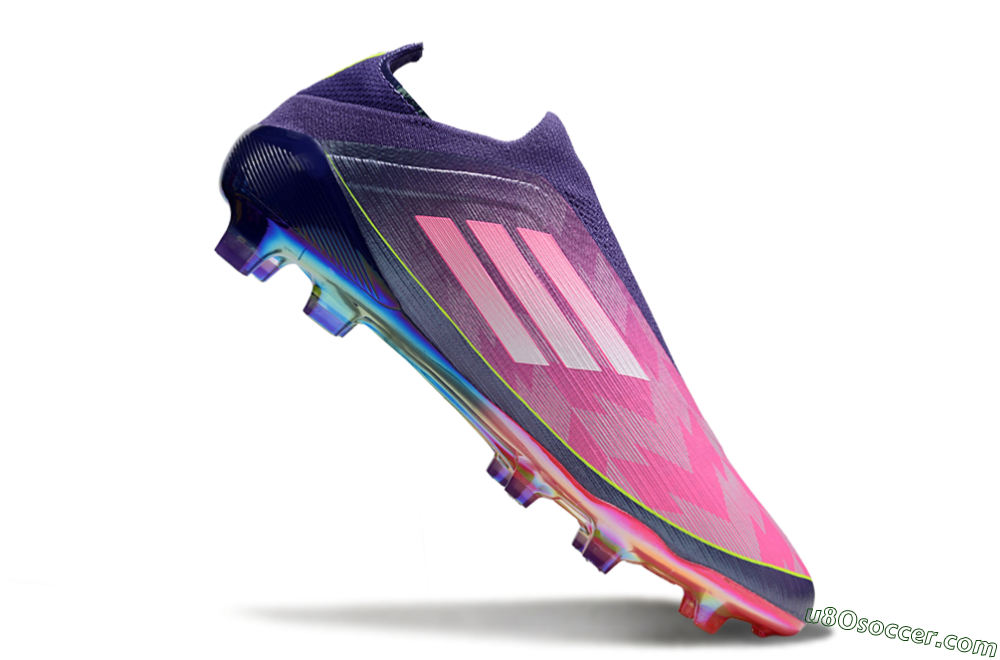 Adidas F50+ Elite Laceless FG Firm Ground Soccer Cleats - Pink/Yellow/Purple 4