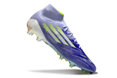 Adidas F50+ Elite Mid FG Firm Ground Soccer Cleats - Blue/Silver/Yellow