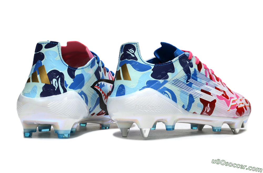 Adidas F50+ Elite FG Firm Ground Soccer Cleats - Pink/White/Red/Blue 6