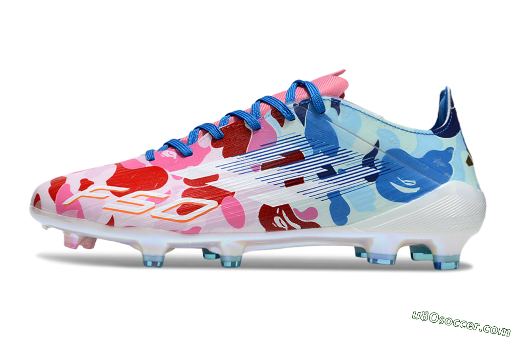 Adidas F50+ Elite FG Firm Ground Soccer Cleats - Pink/White/Red/Blue 2