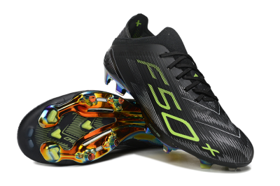 Adidas F50+ Lightstrike Pro FG Firm Ground Soccer Cleats - Black/Silver/Yellow