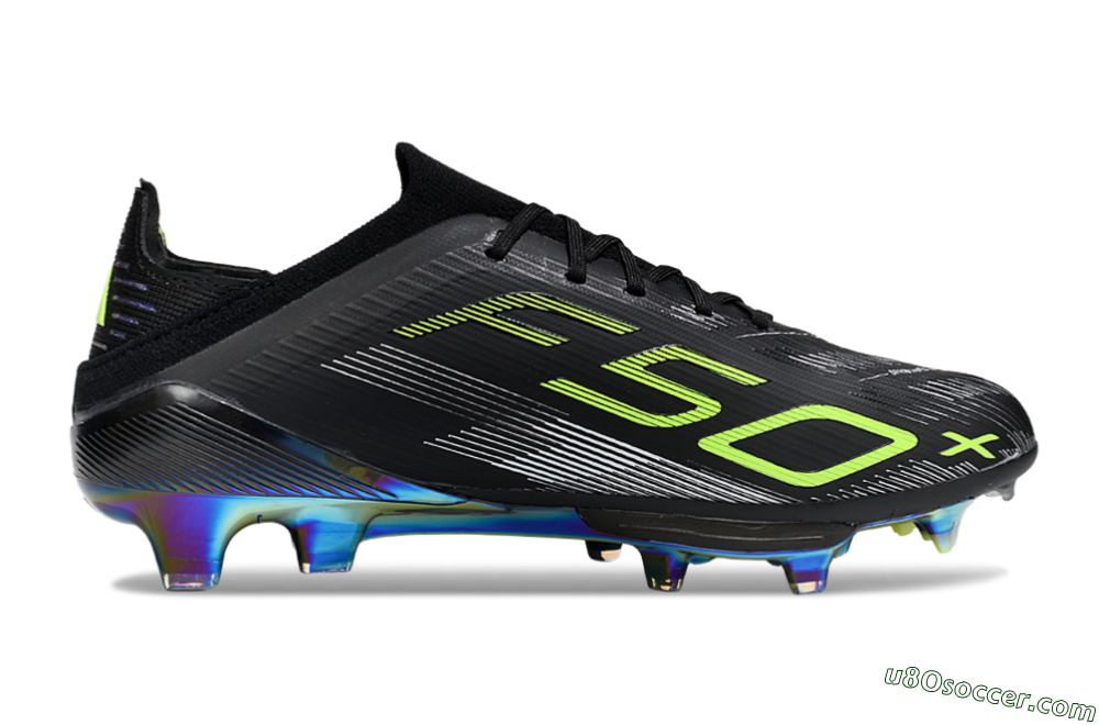 Adidas F50+ Lightstrike Pro FG Firm Ground Soccer Cleats - Black/Silver/Yellow 7