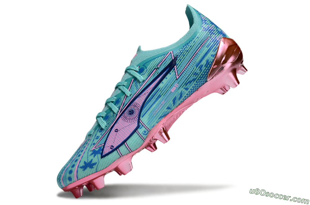 Puma Ultra Ultimate FG Firm Ground Soccer Cleats - Jade/Blue/Pink 5