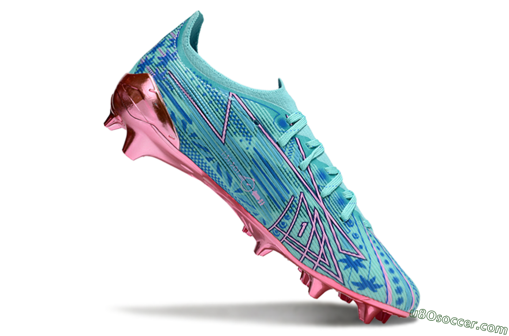 Puma Ultra Ultimate FG Firm Ground Soccer Cleats - Jade/Blue/Pink 4