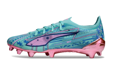 Puma Ultra Ultimate FG Firm Ground Soccer Cleats - Jade/Blue/Pink