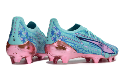Puma Ultra Ultimate FG Firm Ground Soccer Cleats - Jade/Blue/Pink