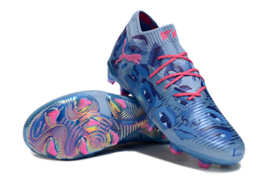 Puma Future 8 Ultimate FG Firm Ground Soccer Cleats - Blue/Pink/Gold