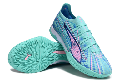 Puma Ultra Ultimate TF Artificial Turf Soccer Shoes - Jade/Blue/Pink