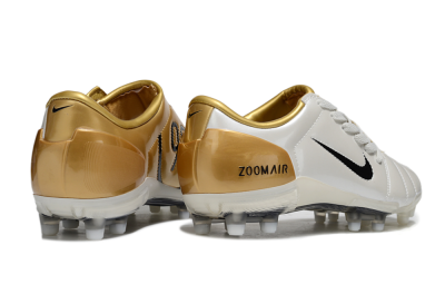 Nike Air Zoom Total 90 III FG Firm Ground Soccer Cleats - White/Black/Gold