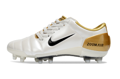 Nike Air Zoom Total 90 III FG Firm Ground Soccer Cleats - White/Black/Gold