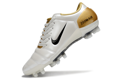 Nike Air Zoom Total 90 III FG Firm Ground Soccer Cleats - White/Black/Gold