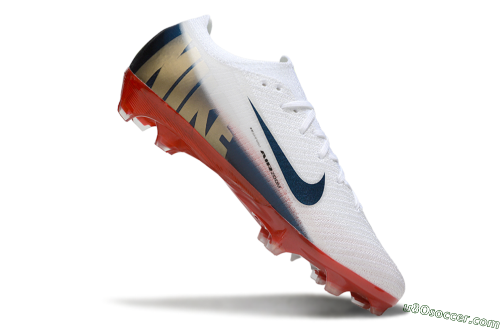 Nike Air Zoom Mercurial Vapor 16 Elite FG Firm Ground Soccer Cleats - White/Blue/Yellow 4