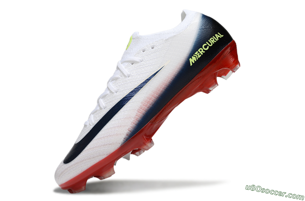 Nike Air Zoom Mercurial Vapor 16 Elite FG Firm Ground Soccer Cleats - White/Blue/Yellow 5