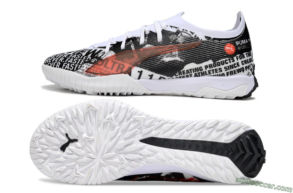 Puma Ultra Ultimate TF Artificial Turf Soccer Shoes - Black/White/Red 0