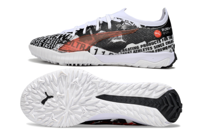 Puma Ultra Ultimate TF Artificial Turf Soccer Shoes - Black/White/Red