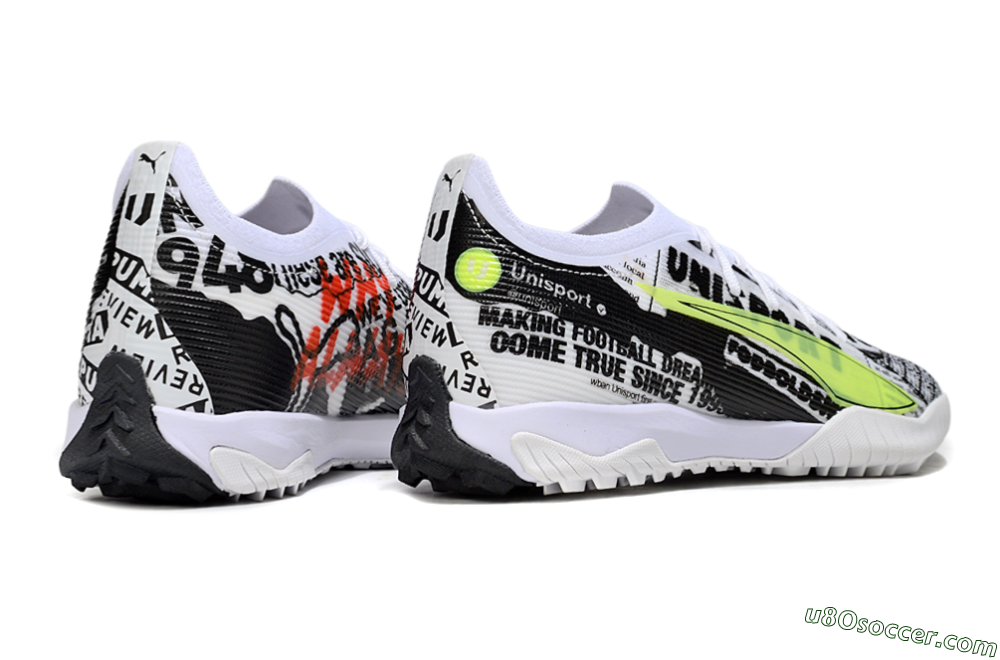 Puma Ultra Ultimate TF Artificial Turf Soccer Shoes - Black/White/Red 6